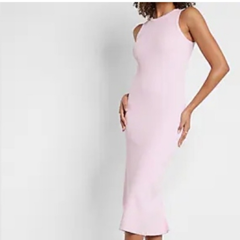Express BODY CONTOUR RIBBED HIGH NECK MIDI DRESSES (BUNDLE)